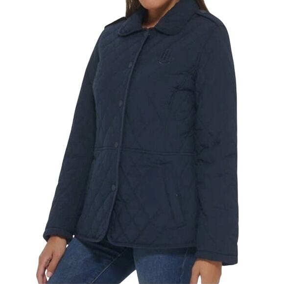 Tommy Hilfiger Jackets & Blazers - Tommy Hilfiger Womens Blue Quilted Jacket Medium